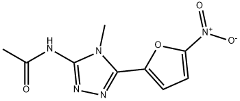 N-[4-Methyl-5-(5-nitro-2-furyl)-4H-1,2,4-triazol-3-yl]acetamide Struktur