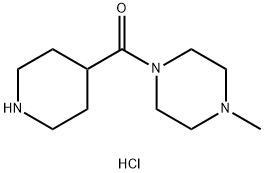 (4-Methyl-1-piperazinyl)(4-piperidinyl)methanonehydrochloride Struktur