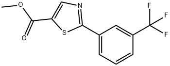 5-Thiazolecarboxylic acid, 2-[3-(trifluoromethyl)phenyl]-, methyl ester Struktur