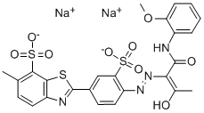 Dinatrium-2-[4-[[1-[[(2-methoxyphenyl)amino]carbonyl]-2-oxopropyl]azo]-3-sulfonatophenyl]-6-methylbenzothiazol-7-sulfonat