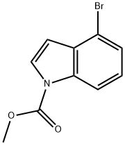 4-bromo-1-methoxycarbonylindole Struktur