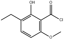 Benzoyl chloride, 3-ethyl-2-hydroxy-6-methoxy- (9CI) Struktur