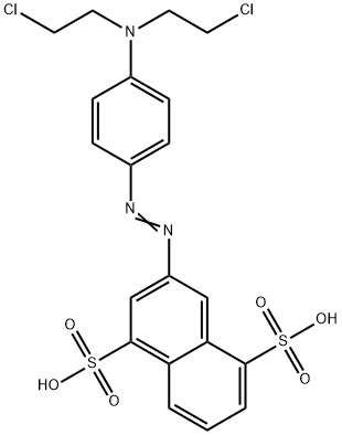 3-(4-Bis(beta-chloroethyl)aminophenylazo)-1,5-naphthalenedisulfonic ac id Struktur