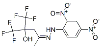 5,5,5-Trifluoro-4-(trifluoromethyl)-4-hydroxy-2-pentanone 2,4-dinitrophenyl hydrazone Struktur