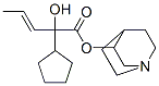 1-azabicyclo[2.2.2]oct-8-yl (E)-2-cyclopentyl-2-hydroxy-pent-3-enoate Struktur