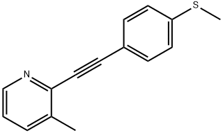 1-(4-(methylthio)phenyl)-2-(3-methyl-2-pyridyl)acetylene Struktur