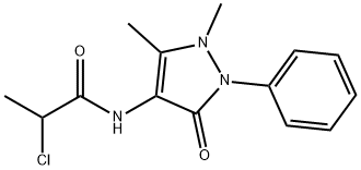 2-Chloro-N-(1,5-dimethyl-3-oxo-2-phenyl-2,3-dihydro-1H-pyrazol-4-yl)-propionamide Struktur