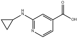 4-Pyridinecarboxylic acid, 2-(cyclopropylamino)- Struktur