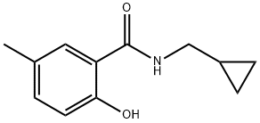 N-(cyclopropylmethyl)-2-hydroxy-5-methylbenzamide Struktur