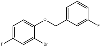 2-Bromo-4-fluoro-1-(3-fluorobenzyloxy)benzene Struktur