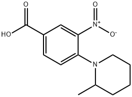 4-(2-Methyl-1-piperidinyl)-3-nitrobenzoic acid Struktur