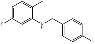 5-Fluoro-N-(4-fluorobenzyl)-2-Methylaniline, 97% Struktur