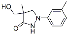 4-Hydroxymethyl-4-methyl-1-(m-tolyl)-3-pyrazolidinone Struktur