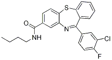 Dibenzo[b,f][1,4]thiazepine-8-carboxaMide, N-butyl-11-(3-chloro-4-fluorophenyl)- Structure