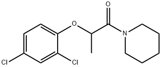 2-(2,4-Dichlorophenoxy)-1-(1-piperidyl)-1-propanone Struktur