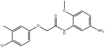 N-(5-Amino-2-methoxyphenyl)-2-(4-chloro-3-methylphenoxy)acetamide Struktur