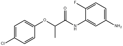 N-(5-Amino-2-fluorophenyl)-2-(4-chlorophenoxy)-propanamide Struktur