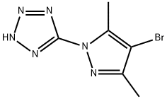 5-(4-BROMO-3,5-DIMETHYL-1H-PYRAZOL-1-YL)-1H-TETRAZOLE Struktur