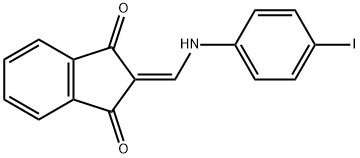 2-[(4-iodoanilino)methylene]-1H-indene-1,3(2H)-dione Struktur