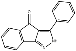 3-phenylindeno[1,2-c]pyrazol-4(2H)-one Struktur