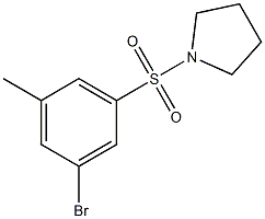 1-((3-Bromo-5-methylphenyl)sulfonyl)pyrrolidine Struktur