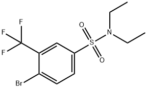 4-Bromo-N,N-diethyl-3-(trifluoromethyl)-benzenesulfonamide Struktur