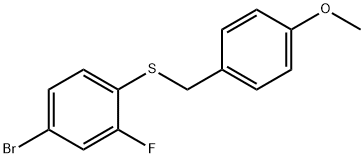 (4-BroMo-2-fluorophenyl)(4-Methoxybenzyl)sulfane Struktur