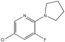 (5-Chloro-3-fluoro-2-pyridinyl)pyrrolidine Struktur