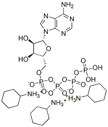 adenosine 5'-tetraphosphate, tri(cyclohexylammonium) salt Struktur