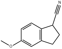 2,3-DIHYDRO-5-METHOXY-1H-INDENE-1-CARBONITRILE Struktur