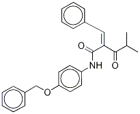 N-4-Benzyloxyphenyl α-Benzilidene-d5 Isobutyrylacetamide Struktur