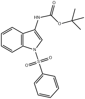 3-(TERT-BUTOXYCARBONYLAMINO)-1-(PHENYLSULFONYL)INDOLE Struktur