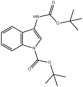 3-(TERT-BUTOXYCARBONYLAMINO)-1-(TERT-BUTOXYCARBONYL)INDOLE Struktur