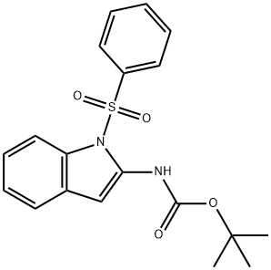 2-(TERT-BUTOXYCARBONYLAMINO)-1-(PHENYLSULFONYL)INDOLE Struktur