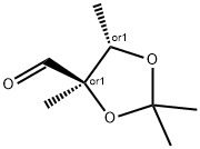 1,3-Dioxolane-4-carboxaldehyde, 2,2,4,5-tetramethyl-, trans- (9CI) Struktur