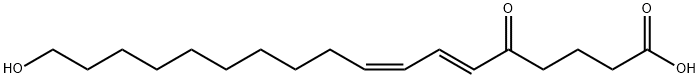 (6E,8Z)-18-Hydroxy-5-oxo-6,8-octadecadienoic Acid Struktur