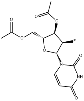 3',5'-DI-O-ACETYL-2'-DEOXY-2'-FLUOROURIDINE Struktur