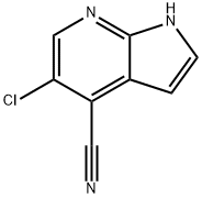 5-CHLORO-1H-PYRROLO[2,3-B]PYRIDINE-4-CARBONITRILE Struktur