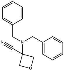 3-Oxetanecarbonitrile, 3-[bis(phenylmethyl)amino]- Struktur