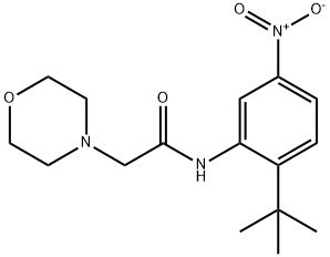 4-Morpholineacetamide, N-[2-(1,1-dimethylethyl)-5-nitrophenyl]- Struktur