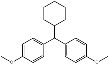 1-[cyclohexylidene(4-methoxyphenyl)methyl]-4-methoxybenzene  Struktur