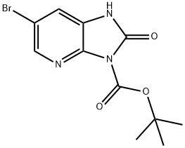 3H-IMidazo[4,5-b]pyridine-3-carboxylic acid, 6-broMo-1,2-dihydro-2-oxo-, 1,1-diMethylethyl ester Struktur