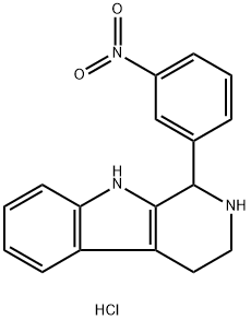 1-(3-nitrophenyl)-2,3,4,9-tetrahydro-1H-beta-carboline hydrochloride Struktur