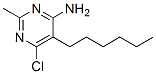 6-chloro-5-hexyl-2-methyl-pyrimidin-4-amine Struktur