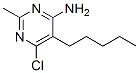 6-chloro-2-methyl-5-pentyl-pyrimidin-4-amine Struktur