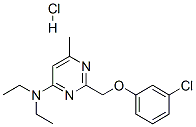 2-[(3-chlorophenoxy)methyl]-N,N-diethyl-6-methyl-pyrimidin-4-amine hyd rochloride Struktur