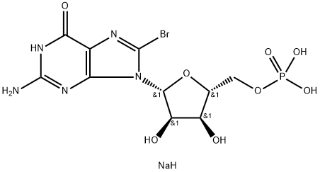 8-BROMOGUANOSINE 5'-MONOPHOSPHATE SODIUM SALT Struktur