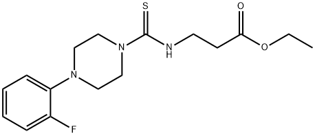 ethyl 3-({[4-(2-fluorophenyl)piperazino]carbothioyl}amino)propanoate Struktur