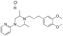 1-[3-(3,4-dimethoxyphenyl)propyl]-2,6-dimethyl-4-pyridin-2-yl-piperazi ne hydrochloride Struktur