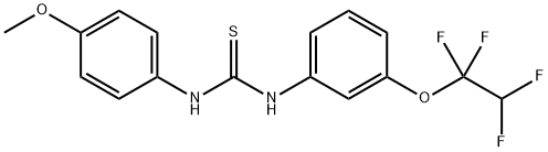 N-(4-methoxyphenyl)-N'-[3-(1,1,2,2-tetrafluoroethoxy)phenyl]thiourea Struktur